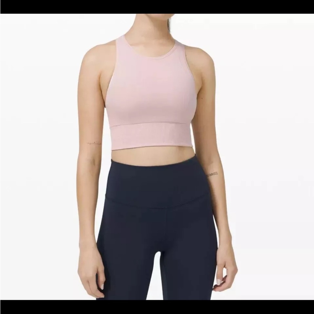 lululemon athletica Light Pink Racerback Crop Sports Bra